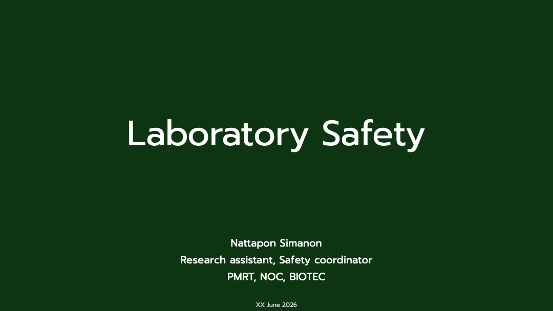 Laboratory Safety title slide