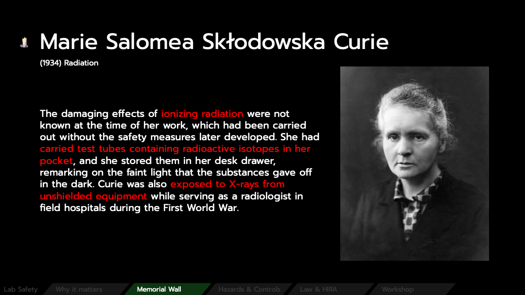 Marie Curie case