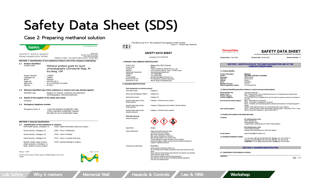 Safety Data Sheet example